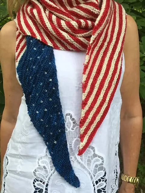 Protest Is Patriotic Beaded Scarf by nycraft craftivist