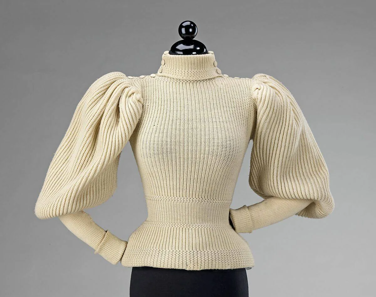 Vintage women's bicycle sweater circa 1895
