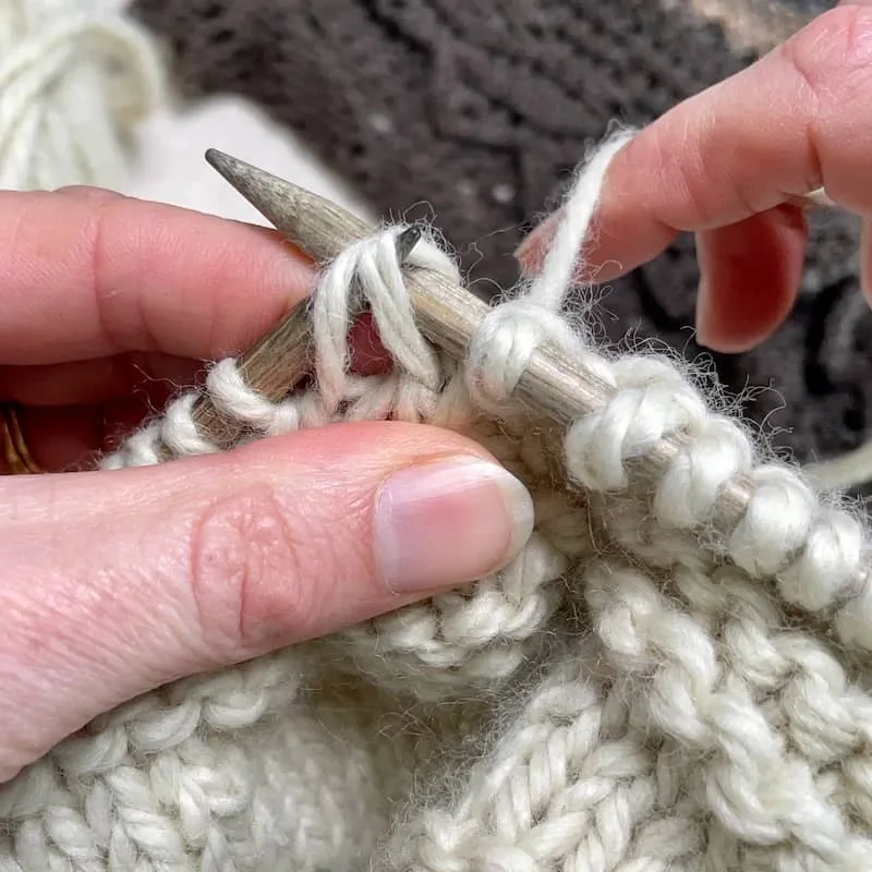 Slip Slip Knit in process