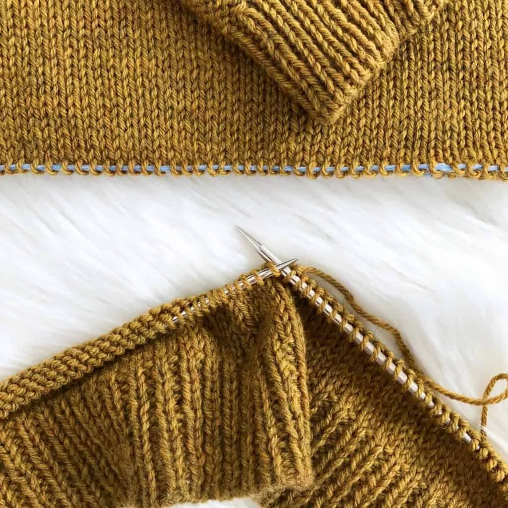 How to add length to a sweater via Knifty Knittings