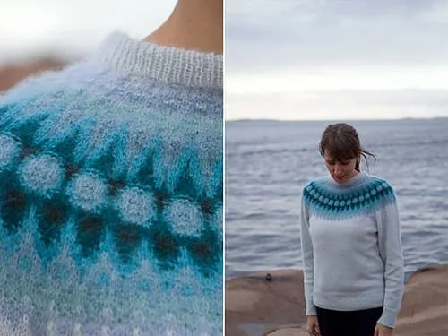 The Blue Flower sweater from the 2006 Bohus Revival project