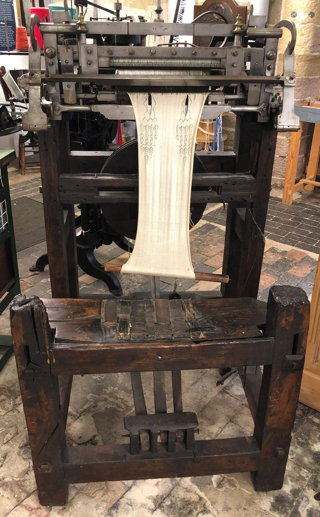 A *slightly* more modern version of the knitting frame