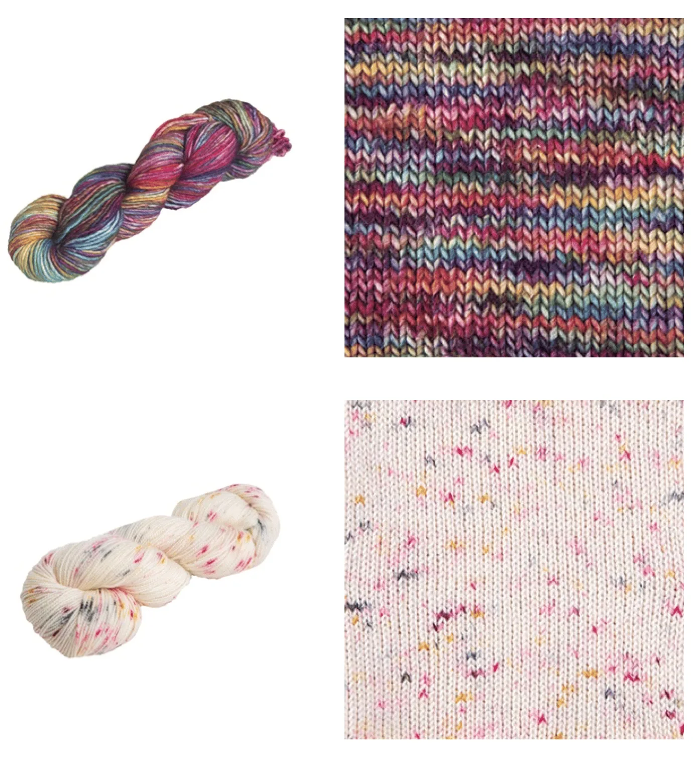 Examples of variegated yarns