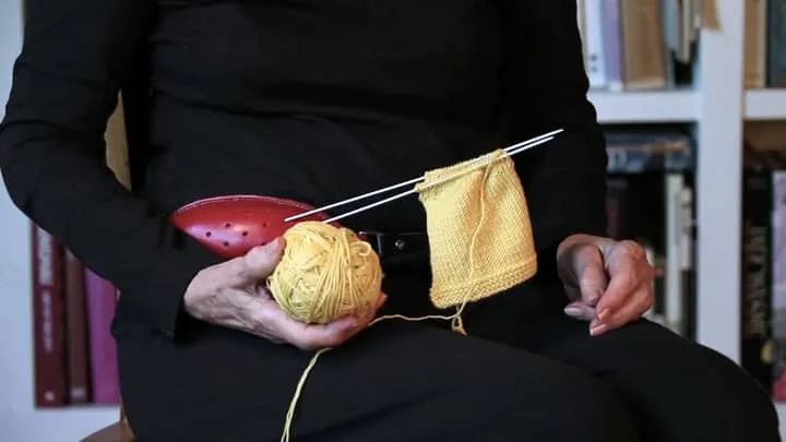 A traditional knitting belt